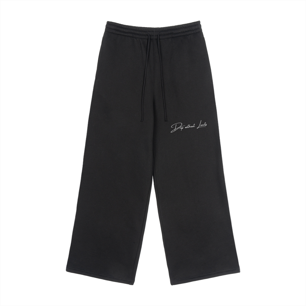 Fleece Drawstring Straight-Leg Sweatpants