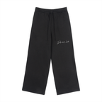 Fleece Drawstring Straight-Leg Sweatpants