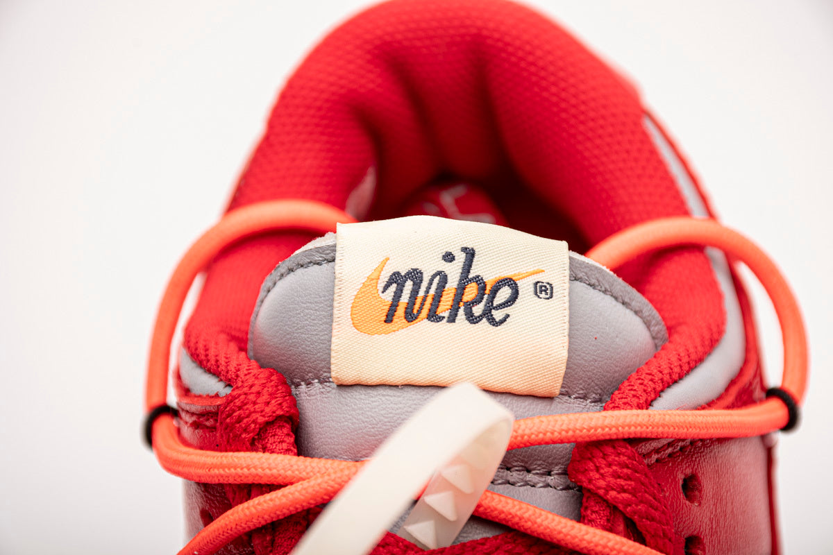 OFF White X Nike Dunk Low University Red