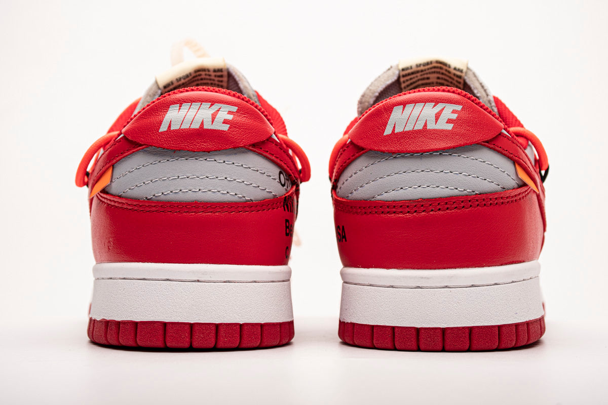 OFF White X Nike Dunk Low University Red