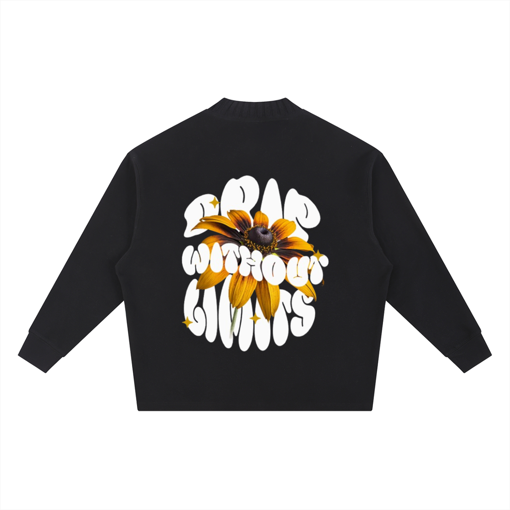 Knitted Round Neck Oversize Sweatshirt